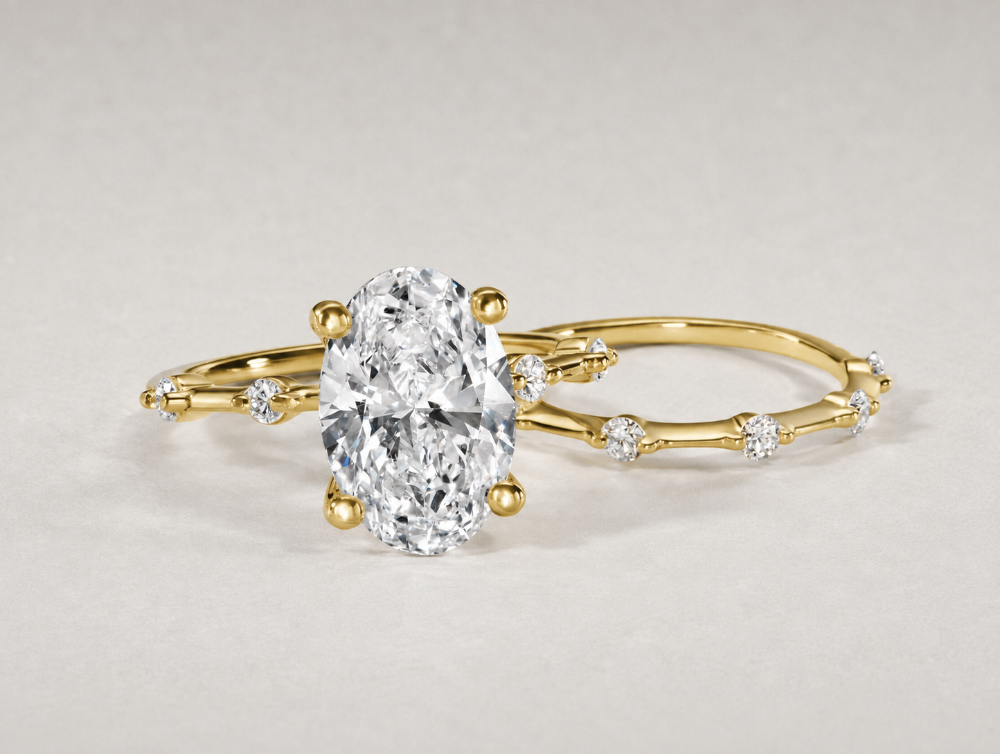 Lab Grown Eternity Ring Set