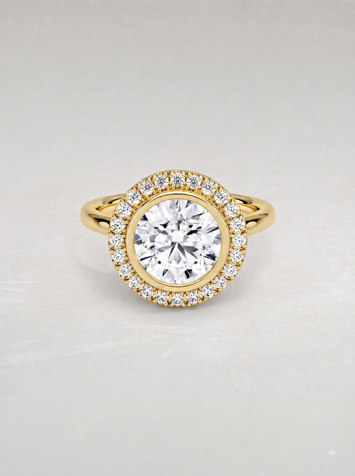 Moissanite Halo Rings