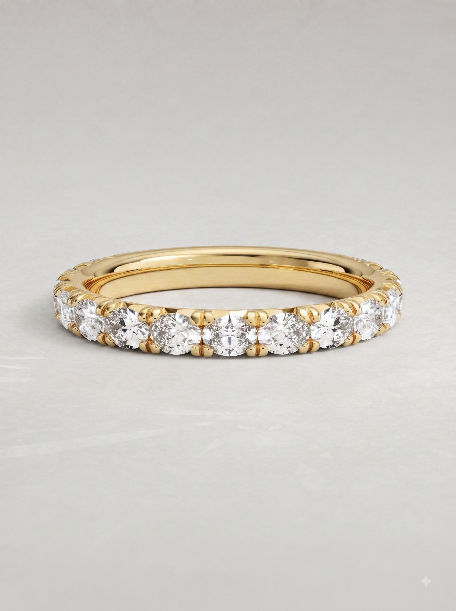 Moissanite Pave Wedding Ring