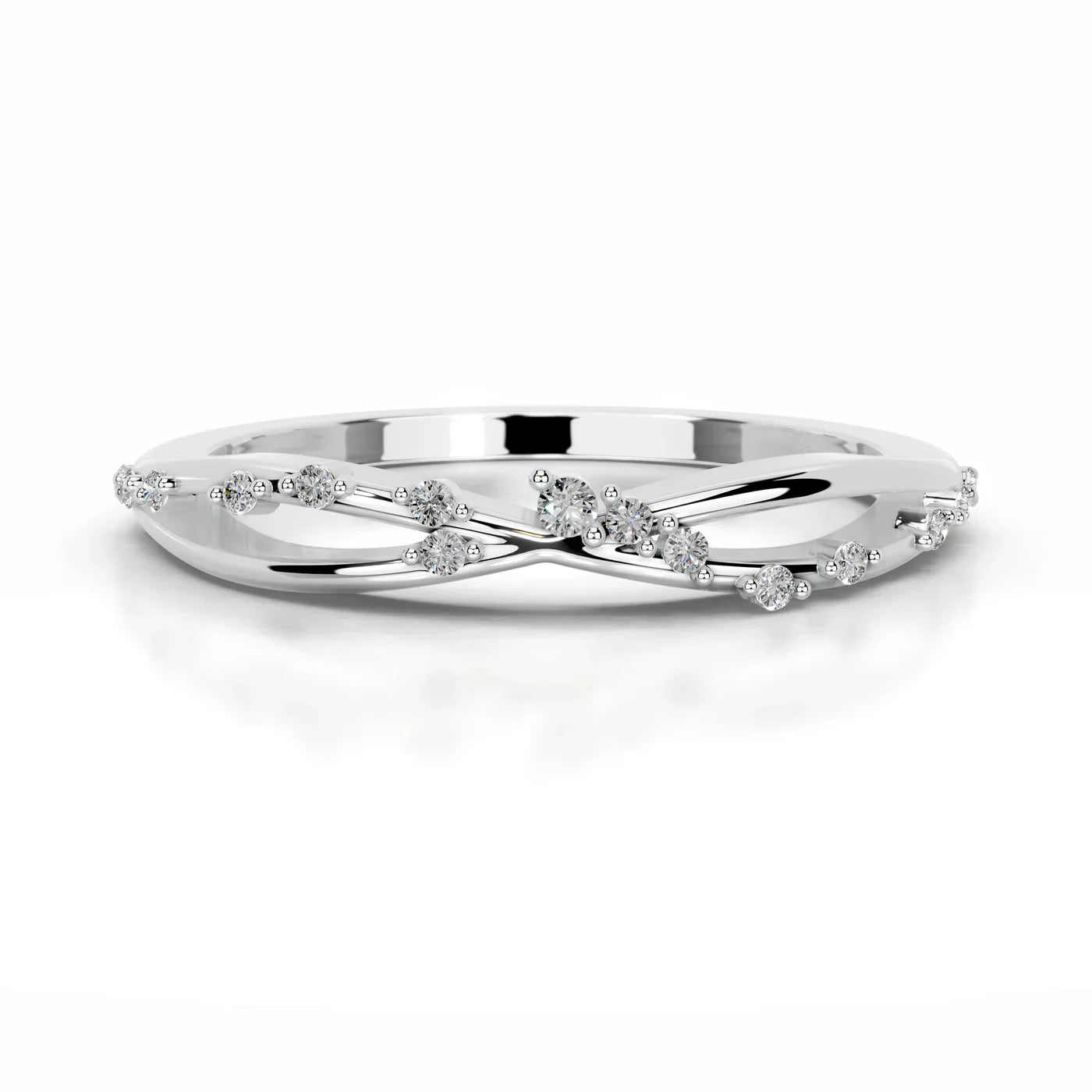 Moissanite Nature Inspired Wedding Ring