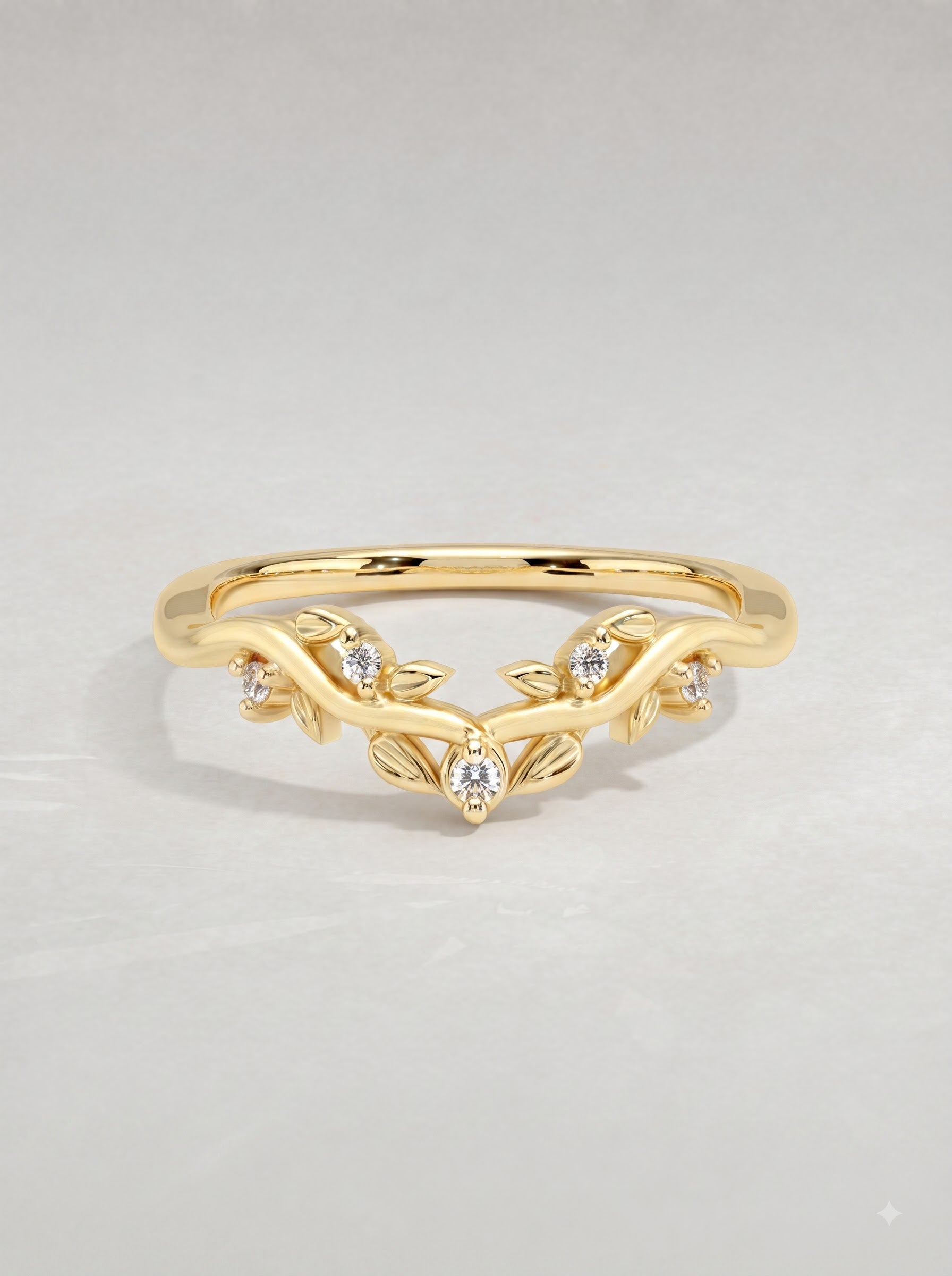 Lab Grown Nature Inspired Wedding Ring