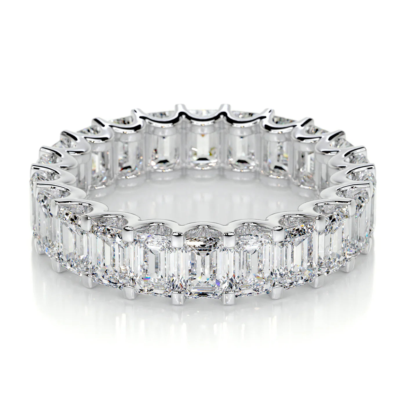 Moissanite Pave Wedding Ring