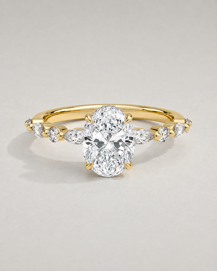 Moissanite Pave Ring