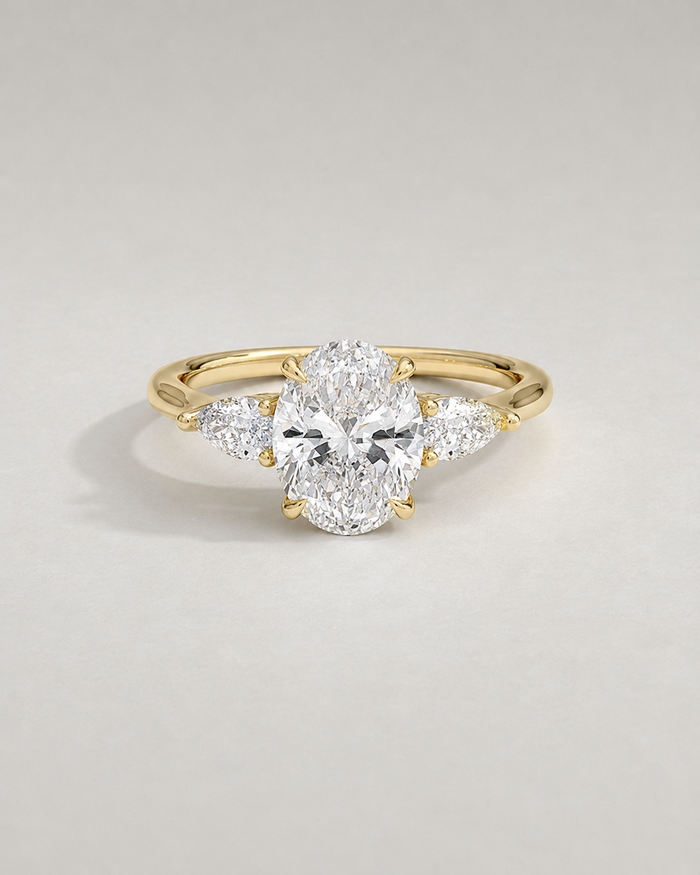 Moissanite Three Stone Ring