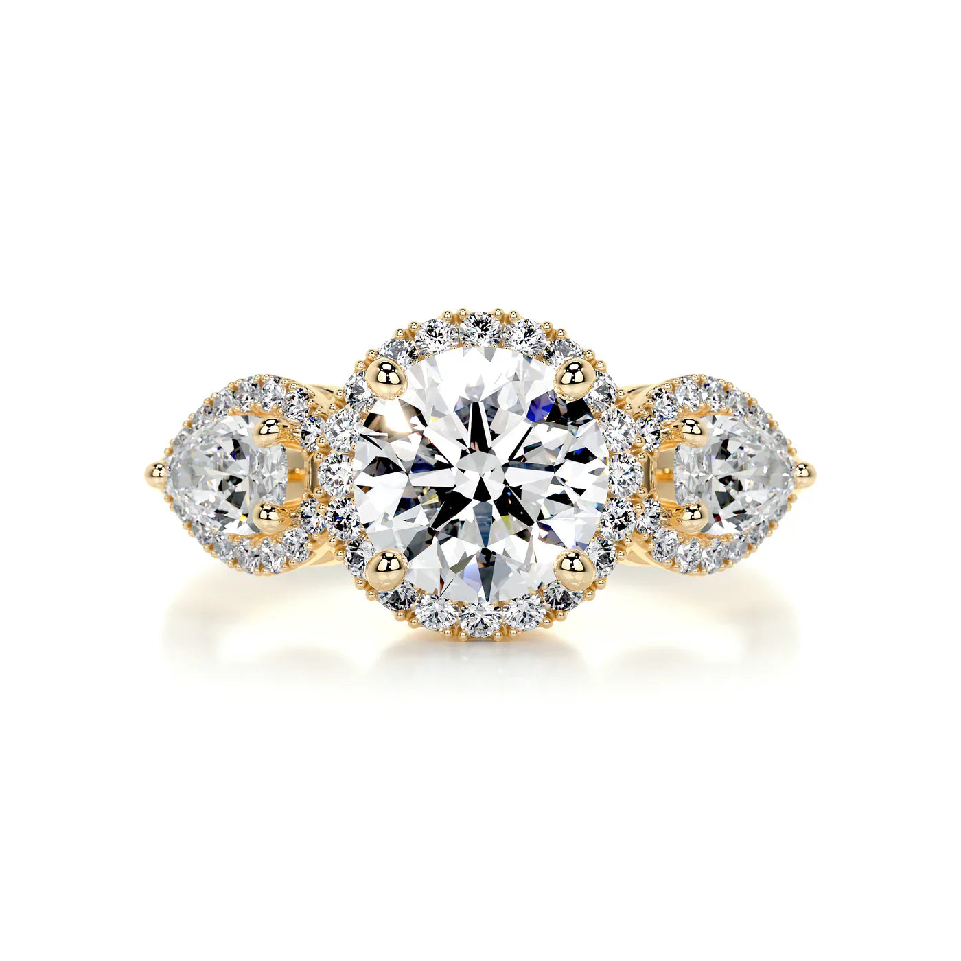 Moissanite Three Stone Ring