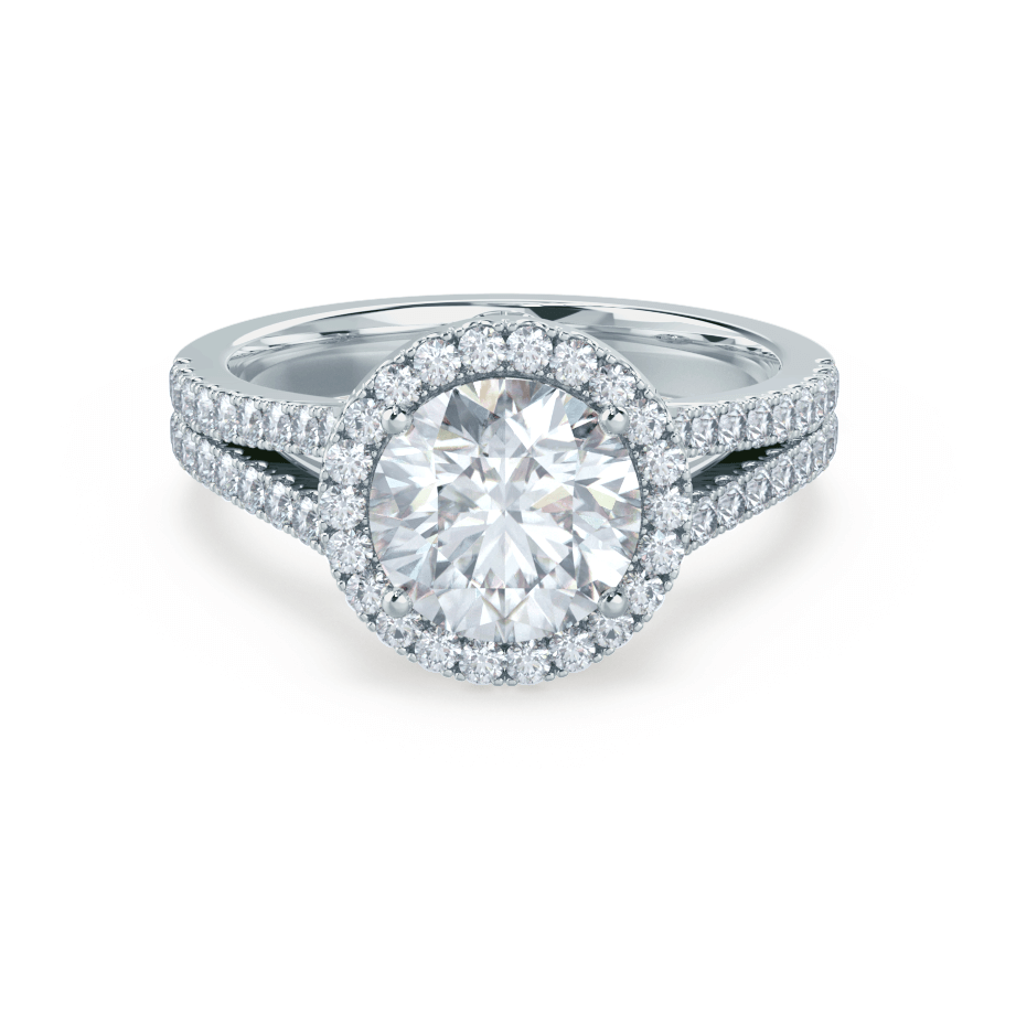 Halo Moissanite Engagement Ring