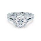 0.50 CT Round Moissanite Engagement Ring