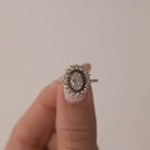 Oval Halo Moissanite Ring