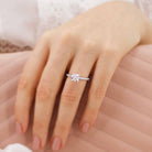 0.80 CT Moissanite Engagement Ring