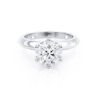 0.80 CT Round Moissanite Ring