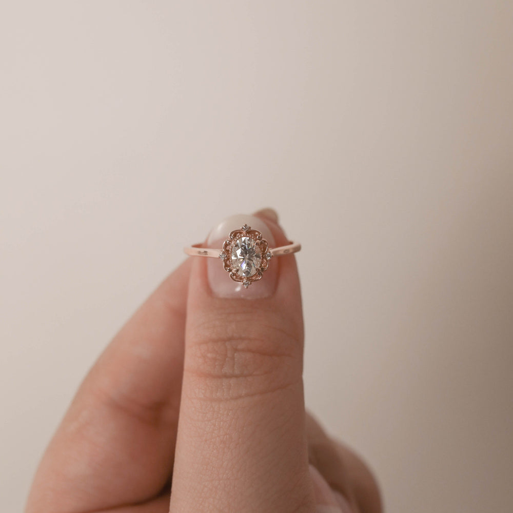 Oval Solitaire Vintage Ring