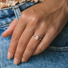 0.85ct Oval Moissanite Ring
