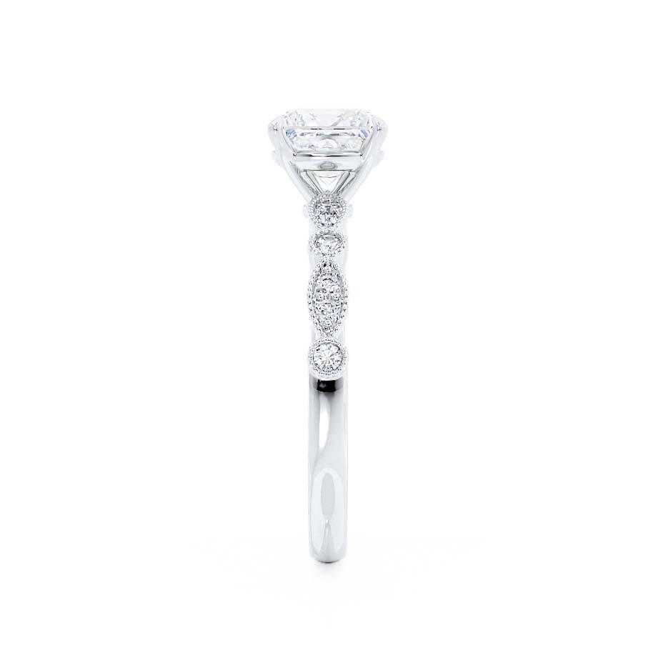 Pave Moissanite Engagement Ring