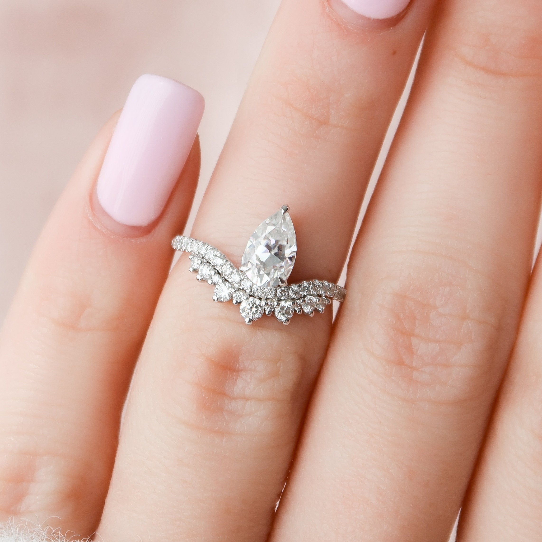 Chevron Engagement Ring