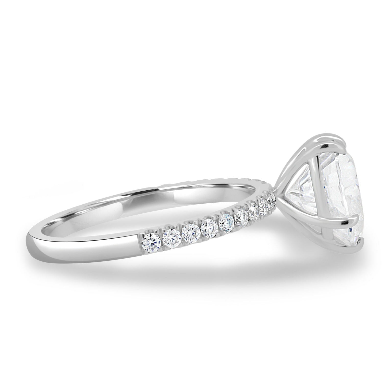 2.50CT Heart Pave Moissanite Diamond Engagement Ring For Her