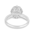 1.35CT Round Halo Moissanite Diamond Pave Engagement Ring In 14K Solid Gold