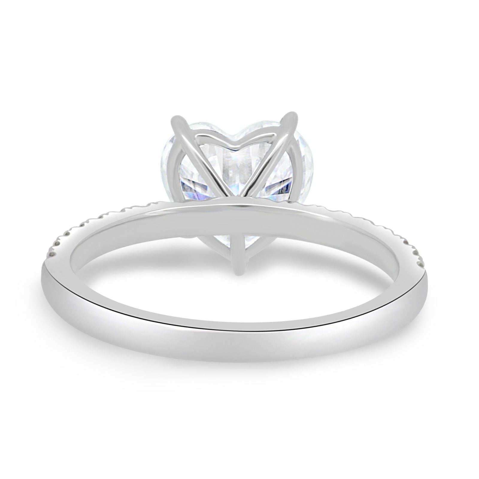 2.50CT Heart Pave Moissanite Diamond Engagement Ring For Her