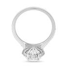 1.35CT Round Halo Moissanite Diamond Pave Engagement Ring In 14K Solid Gold