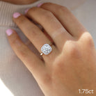 1.75CT Cathedral Set Round Moissanite Diamond Halo Engagement Ring For Women