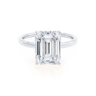 Emerald Moissanite Engagement Ring