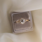 Round Cut Moissanite Engagement Ring