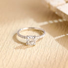 Cushion Cut Moissanite Ring