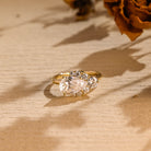 1 carat east west moissanite engagement ring