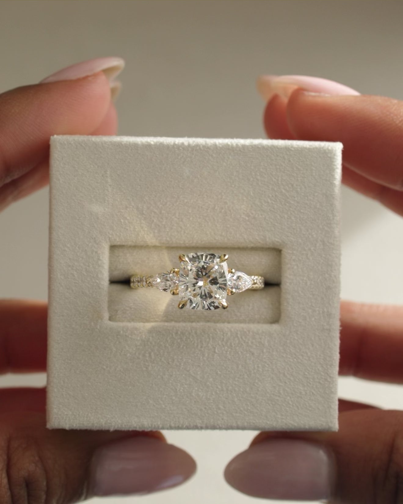 1 Carat Elongated Cushion Moissanite Ring