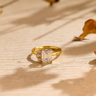 Cluster Moissanite Engagement Ring