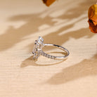 Cluster Moissanite Engagement Ring