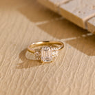 Cluster Diamond Moissanite Engagement Ring