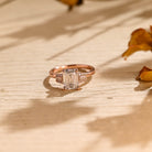 Emerald Cut Moissanite Engagement Ring