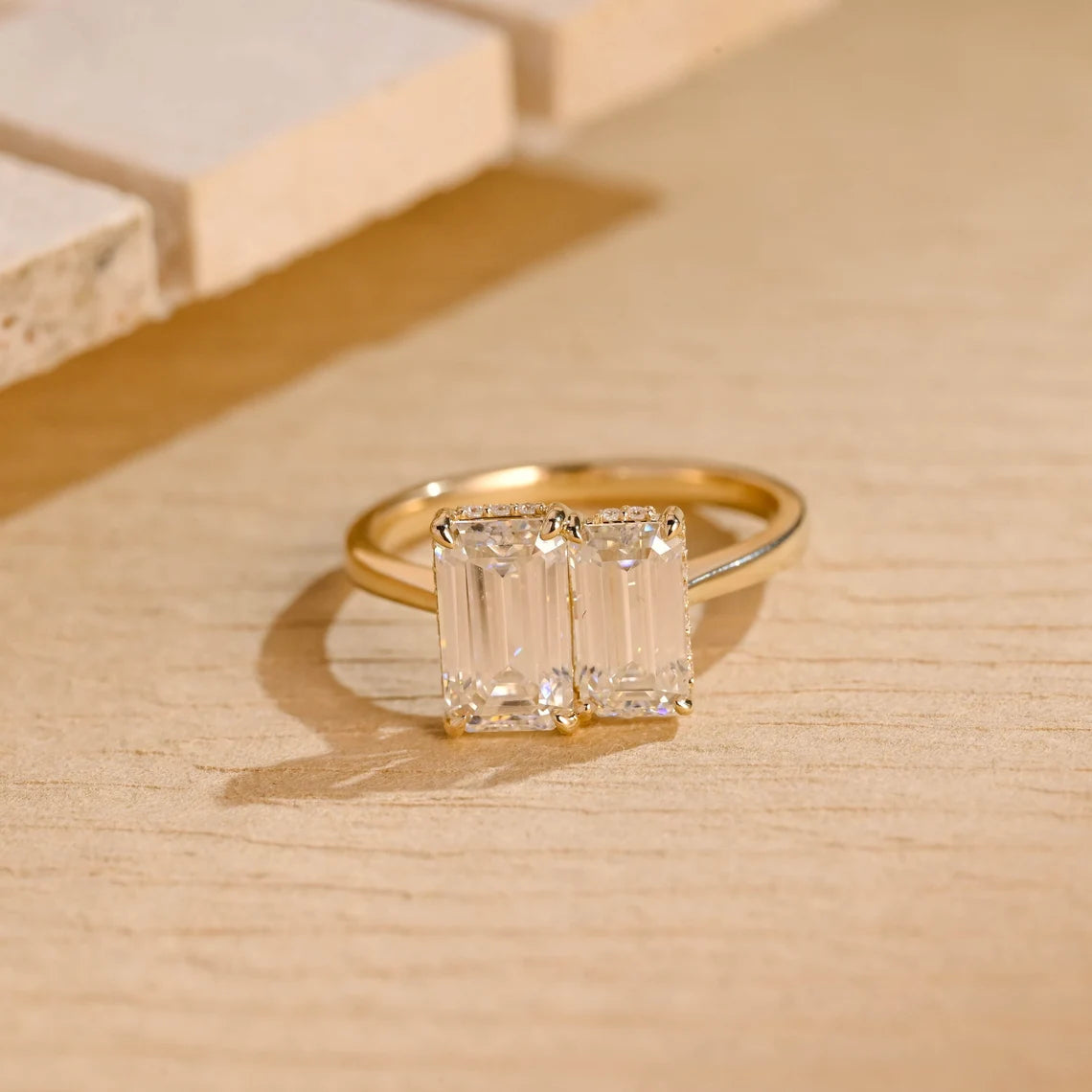 Toi Et Moi Moissanite Ring