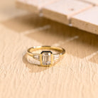 Emerald Cut Moissanite Ring