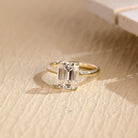 Emerald Cut Moissanite Ring