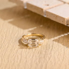 Emerald Cut Moissanite Ring