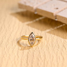 1 Carat Marquise Cut Moissanite Ring