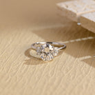 Buy Oval Cut Cluster Diamond Moissanite Ring