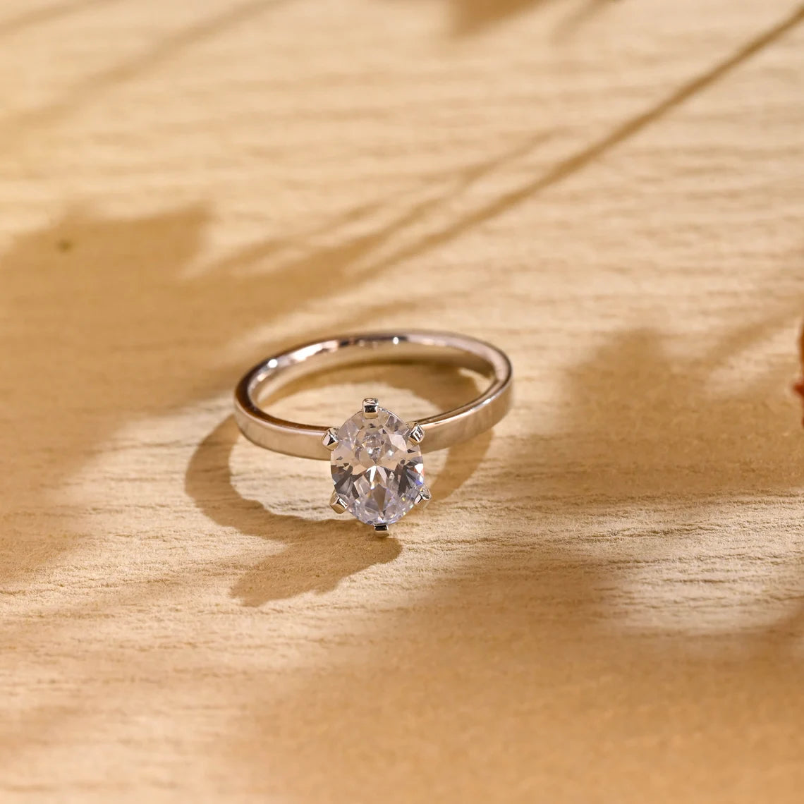 Oval Cut Moissanite Ring