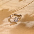 Oval Solitaire Moissanite Ring
