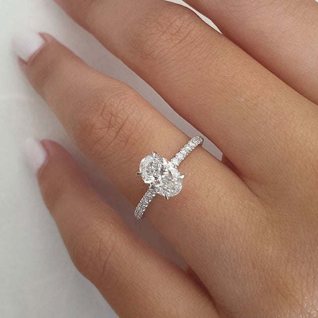 Oval Moissanite Engagement Ring