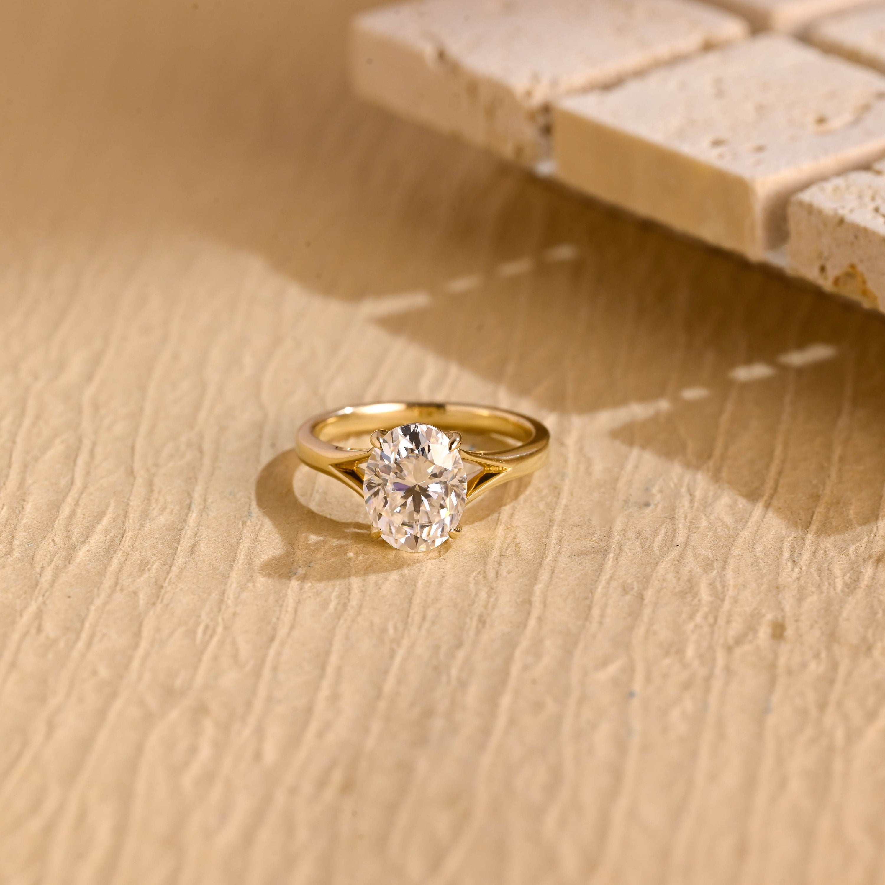 Oval Cut Moissanite Ring