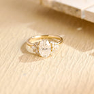 Oval Cluster Moissanite Ring
