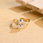 Oval Cluster Moissanite Ring