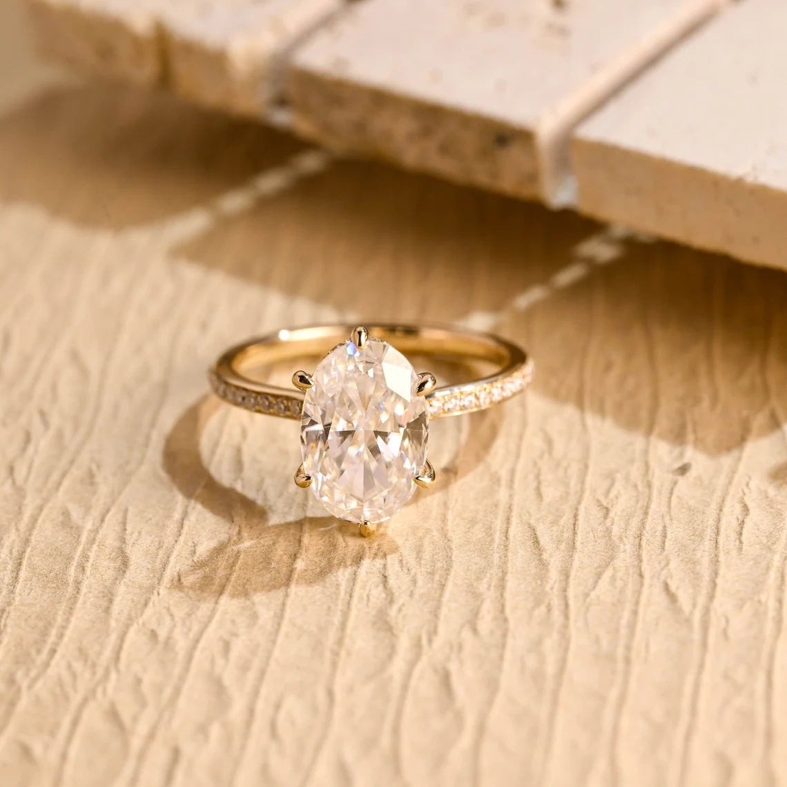 Oval Cut Moissanite Ring