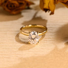 Oval Hidden Halo Moissanite Ring