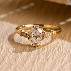 Oval Cut Milgrain Engagement Ring