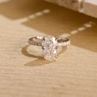 Oval Pave Moissanite Ring