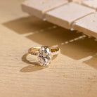 Oval Hidden Halo Ring