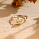 1 carat pear bezel engagement ring moissanite
